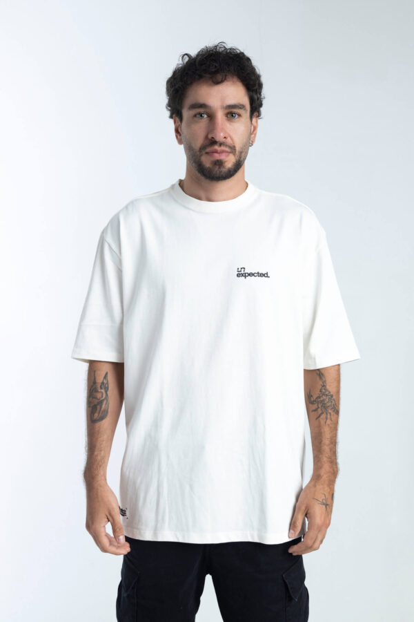 T-shirt Unexpected Basic White un Black