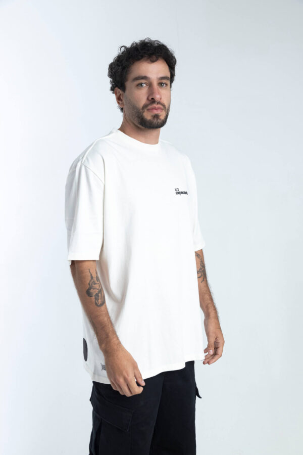 T-shirt Unexpected Basic White un Black